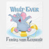 Wat drijft je olifant? fleece deken (Voorkant)