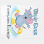 Wat drijft je olifant? fleece deken (Voorkant (Horizontaal))