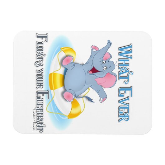 Wat drijft je olifant? magneet (Horizontaal)