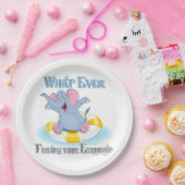 Wat drijft je olifant? papieren bordje (Feest)