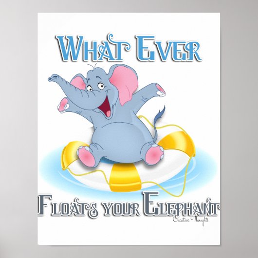 Wat drijft je olifant? poster (Voorkant)