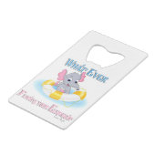 Wat drijft je olifant uit 3 creditkaart flessenopener (Voorkant Gekanteld)