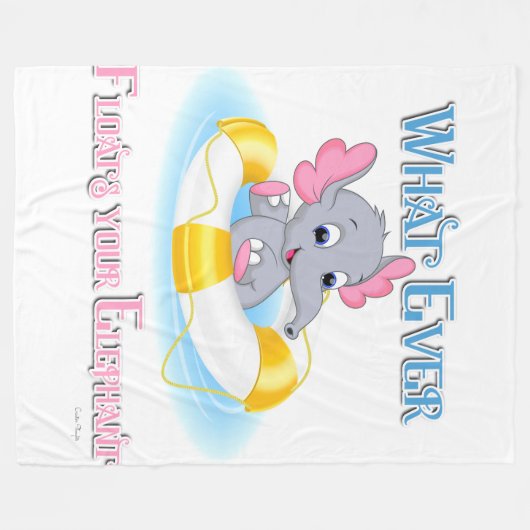 Wat drijft je olifant uit 3 fleece deken (Voorkant (Horizontaal))