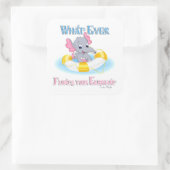 Wat drijft je olifant uit 3 vierkante sticker (Tas)