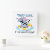 Wat drijft je olifant? vierkante klok (Huis)