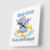 Wat drijft je olifant? vierkante klok (Hoek)