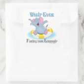 Wat drijft je olifant? vierkante sticker (Tas)