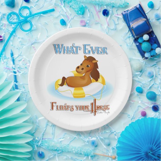 Wat drijft je paard 2 papieren bordje (Feest)