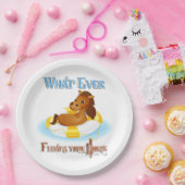 Wat drijft je paard 2 papieren bordje (Feest)