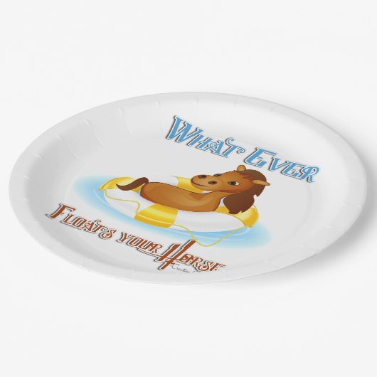 Wat drijft je paard 2 papieren bordje (Gekanteld)