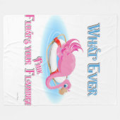 Wat drijft je roze flamingo? fleece deken (Voorkant (Horizontaal))