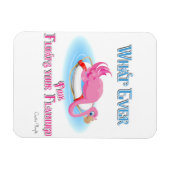 Wat drijft je roze flamingo? magneet (Horizontaal)
