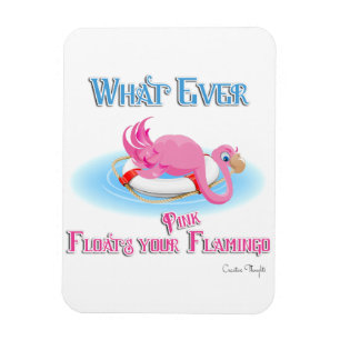 Wat drijft je roze flamingo? magneet