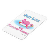 Wat drijft je roze flamingo? magneet (Linkerzijde)