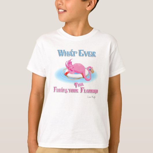 Wat drijft je roze flamingo? t-shirt (Voorkant)