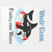 Wat drijft je walvis 2? fleece deken (Voorkant (Horizontaal))