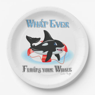 Wat drijft je walvis 2? papieren bordje