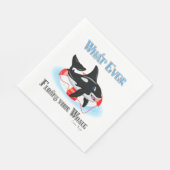 Wat drijft je walvis 2? servet (Hoek)