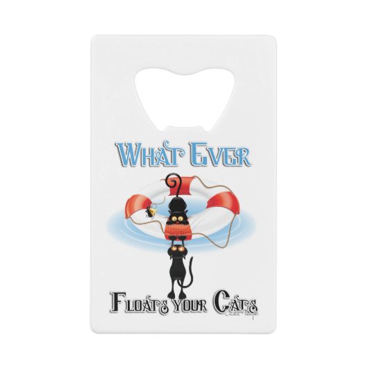 Wat drijft ooit je katten 2 creditkaart flessenopener (Voorkant)