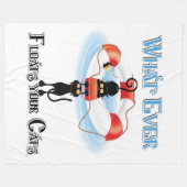 Wat drijft ooit je katten 2 fleece deken (Voorkant (Horizontaal))