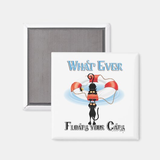 Wat drijft ooit je katten 2 magneet (Voorkant / Achterkant)