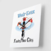 Wat drijft ooit je katten 2 vierkante klok (Hoek)