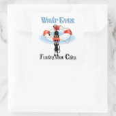 Wat drijft ooit je katten 2 vierkante sticker (Tas)