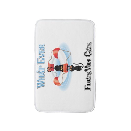 Wat drijft ooit je katten? badmat (Voorkant Verticaal)