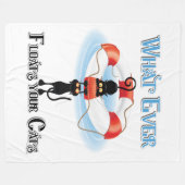 Wat drijft ooit je katten? fleece deken (Voorkant (Horizontaal))