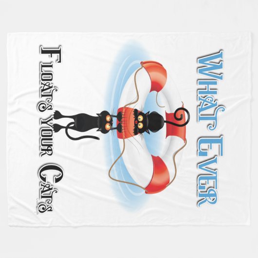 Wat drijft ooit je katten? fleece deken (Voorkant (Horizontaal))