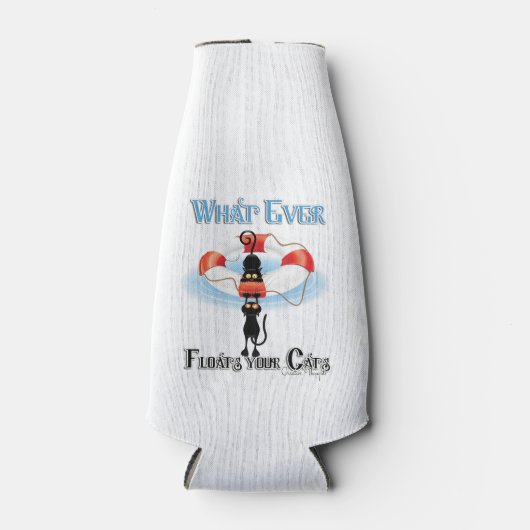 Wat drijft ooit je katten? flesjeskoeler (Voorkant)