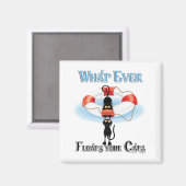 Wat drijft ooit je katten? magneet (Voorkant / Achterkant)