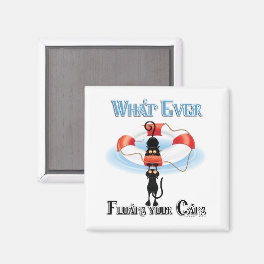 Wat drijft ooit je katten? magneet (Voorkant / Achterkant)