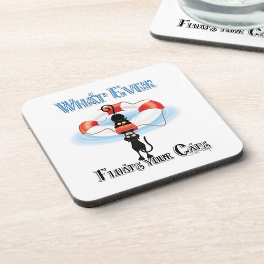 Wat drijft ooit je katten? onderzetter (Linkerzijde)