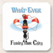 Wat drijft ooit je katten? onderzetter (Voorkant)