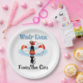 Wat drijft ooit je katten? papieren bordje (Feest)