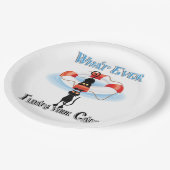 Wat drijft ooit je katten? papieren bordje (Gekanteld)