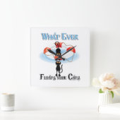 Wat drijft ooit je katten? vierkante klok (Huis)