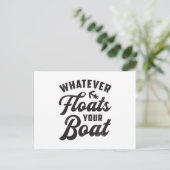 Wat drijft uw boot zeilen boot grappig briefkaart (Staand voorkant)