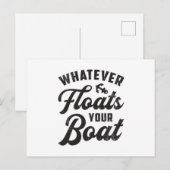 Wat drijft uw boot zeilen boot grappig briefkaart (Voorkant / Achterkant)