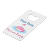 Wat drijft Uw Flamingo 2 Creditkaart Flessenopener (Voorkant Gekanteld)