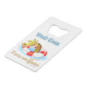 Wat drijft Uw Giraffe 2 uit Creditkaart Flessenopener (Achterkant Gekanteld)