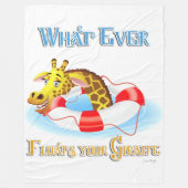 Wat drijft Uw Giraffe 2 uit Fleece Deken (Voorkant)