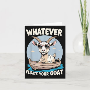 Wat drijft uw Goat Funny Pun Humor Kaart