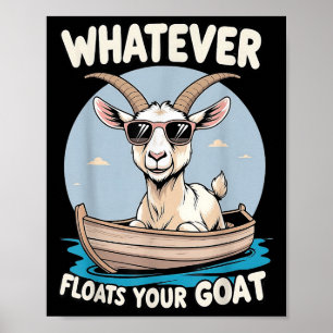 Wat drijft uw Goat Funny Pun Humor Poster