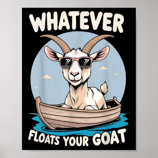 Wat drijft uw Goat Funny Pun Humor Poster (Voorkant)