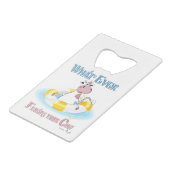 Wat drijft Uw Koe 2 uit Creditkaart Flessenopener (Voorkant Gekanteld)