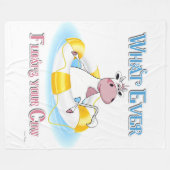 Wat drijft Uw Koe 2 uit Fleece Deken (Voorkant (Horizontaal))