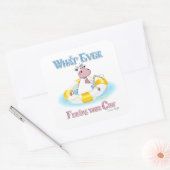 Wat drijft Uw Koe 2 uit Vierkante Sticker (Envelop)