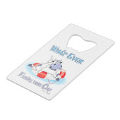 Wat drijft Uw Koe 3 uit Creditkaart Flessenopener (Achterkant Gekanteld)